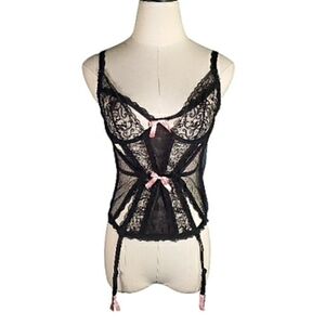 Victorias Secret Vintage Y2K Corset 36C Goth Vamp Romantic Pinup Sexy Lingerie